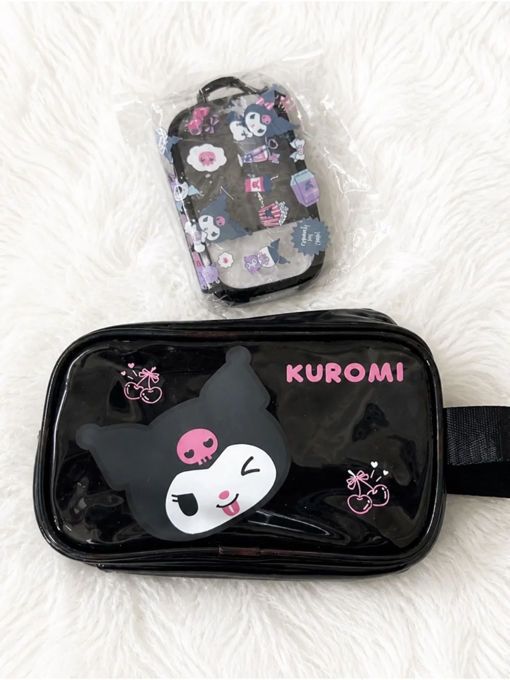 Sanrio Kuromi Cosmetic Bag + Refillable Travel Bottle Set – NWT